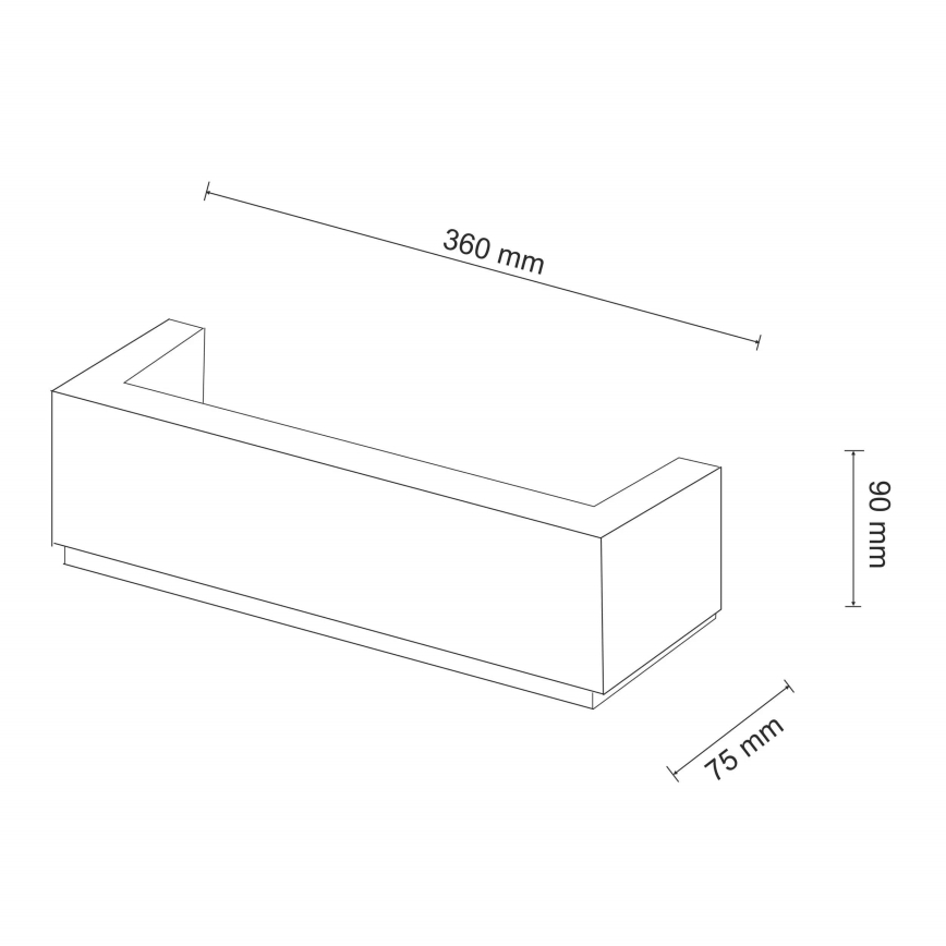 Nástěnné svítidlo BRICK 2xE14/12W/230V sádra/bílá