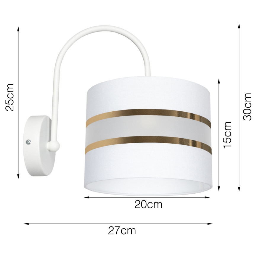 Nástěnné svítidlo CORAL 1xE27/60W/230V bílá