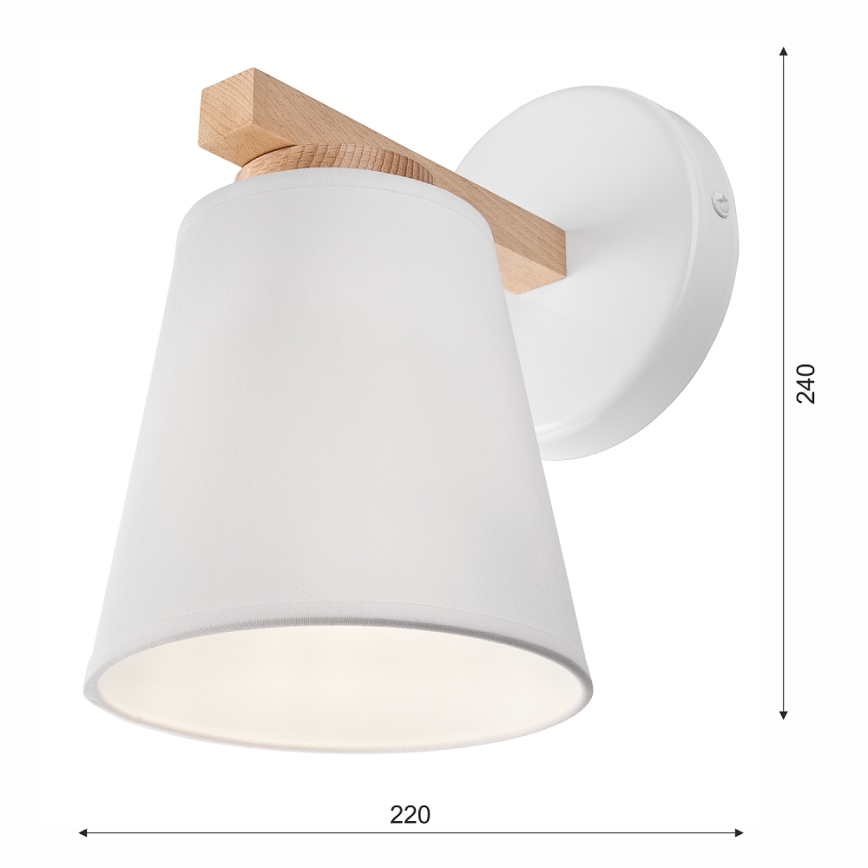 Nástěnné svítidlo ELLIE 1xE27/60W/230V buk