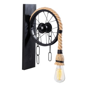 Nástěnné svítidlo EREBOS 1xE27/40W/230V černá/hnědá