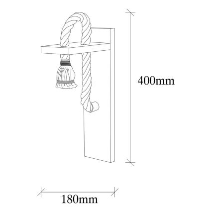 Nástěnné svítidlo EREBOS 1xE27/40W/230V