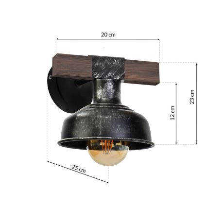 Nástěnné svítidlo FARO 1xE27/60W/230V