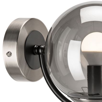 Nástěnné svítidlo GEORGIA 1xE14/5W/230V matný chrom/kouřová
