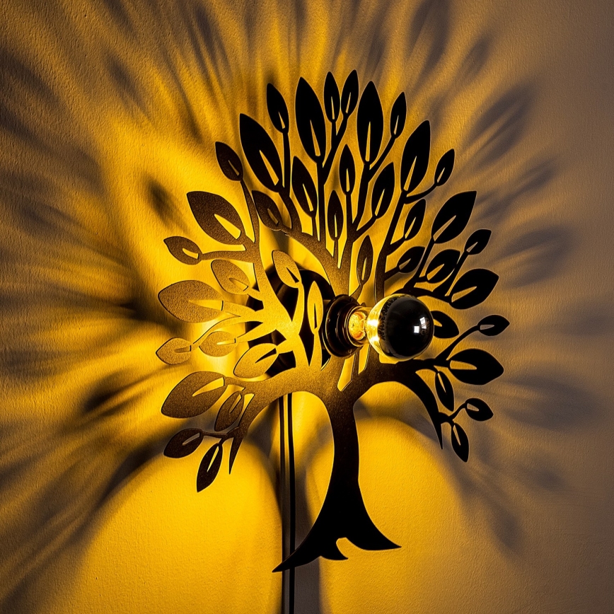 Nástěnné svítidlo HEART TREE 1xE27/40W/230V černá