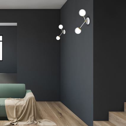 Nástěnné svítidlo JOY 2xE14/40W/230V bílá/zlatá