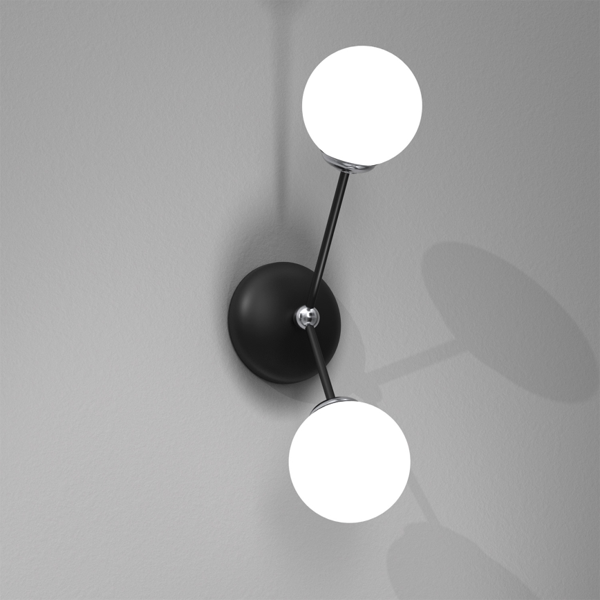 Nástěnné svítidlo JOY 2xE14/40W/230V černá/lesklý chrom
