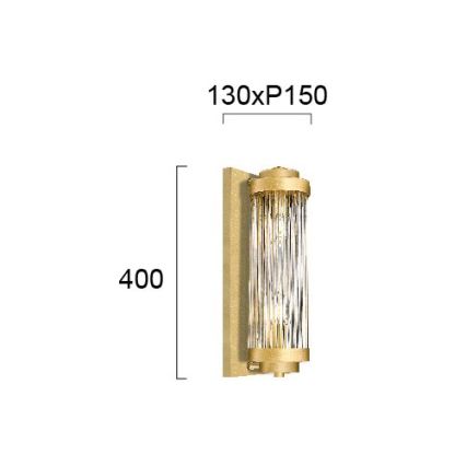 Nástěnné svítidlo KAROLINA 2xE14/40W/230V zlatá