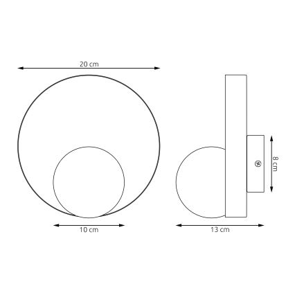 Nástěnné svítidlo KIDO 1xG9/8W/230V šedá