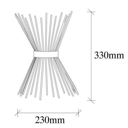 Nástěnné svítidlo KIRPI 2xE27/40W/230V zlatá