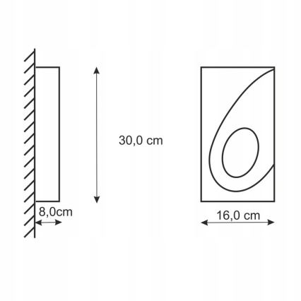 Nástěnné svítidlo KOMETA 1xE14/12W/230V sádra/bílá