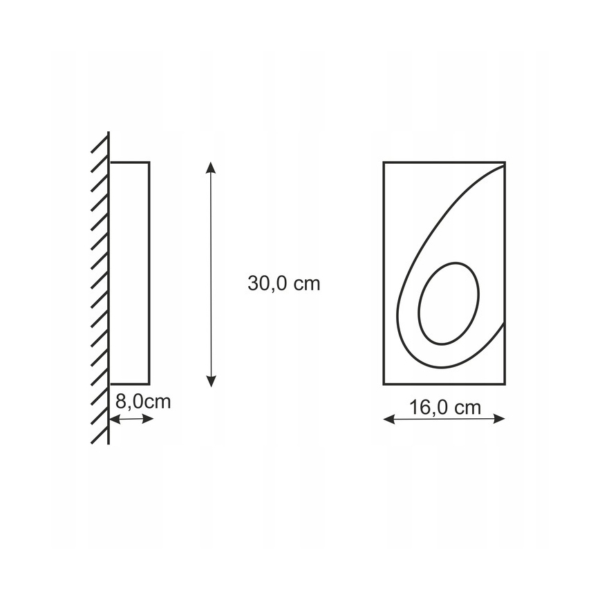 Nástěnné svítidlo KOMETA 1xE14/12W/230V sádra/bílá