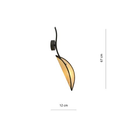 Nástěnné svítidlo LOTUS 1xE14/10W/230V černá/béžová