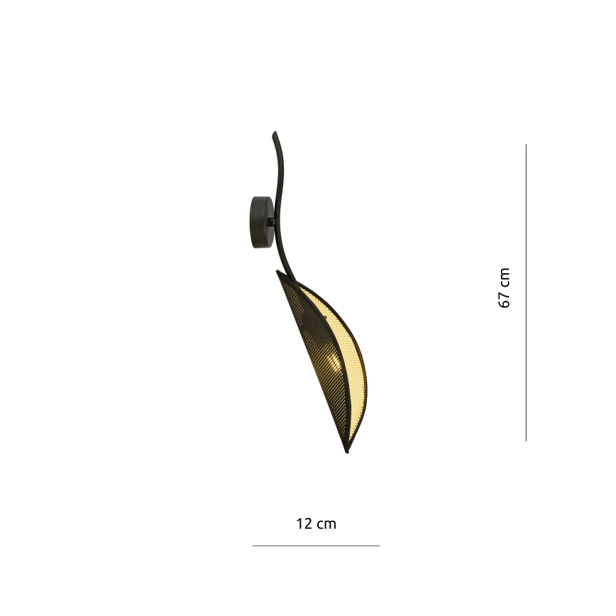 Nástěnné svítidlo LOTUS 1xE14/10W/230V černá/zlatá