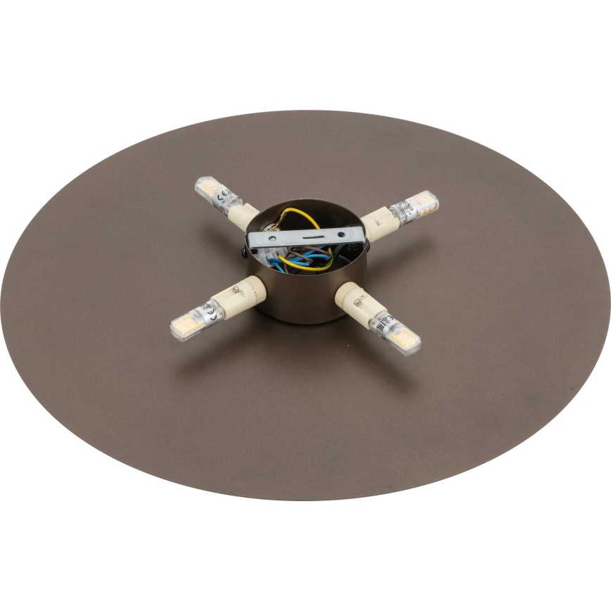 Nástěnné svítidlo LUNA 4xG9/8W/230V pr. 40 cm hnědá