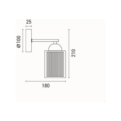 Nástěnné svítidlo MADISSON 1xE27/60W/230V
