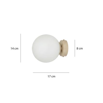 Nástěnné svítidlo MAGNUS 1xE14/10W/230V béžová/bílá