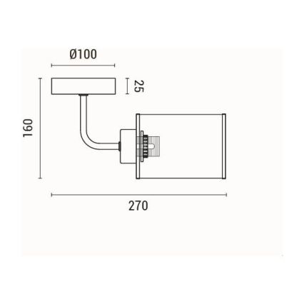 Nástěnné svítidlo MARBELINE 1xE27/60W/230V