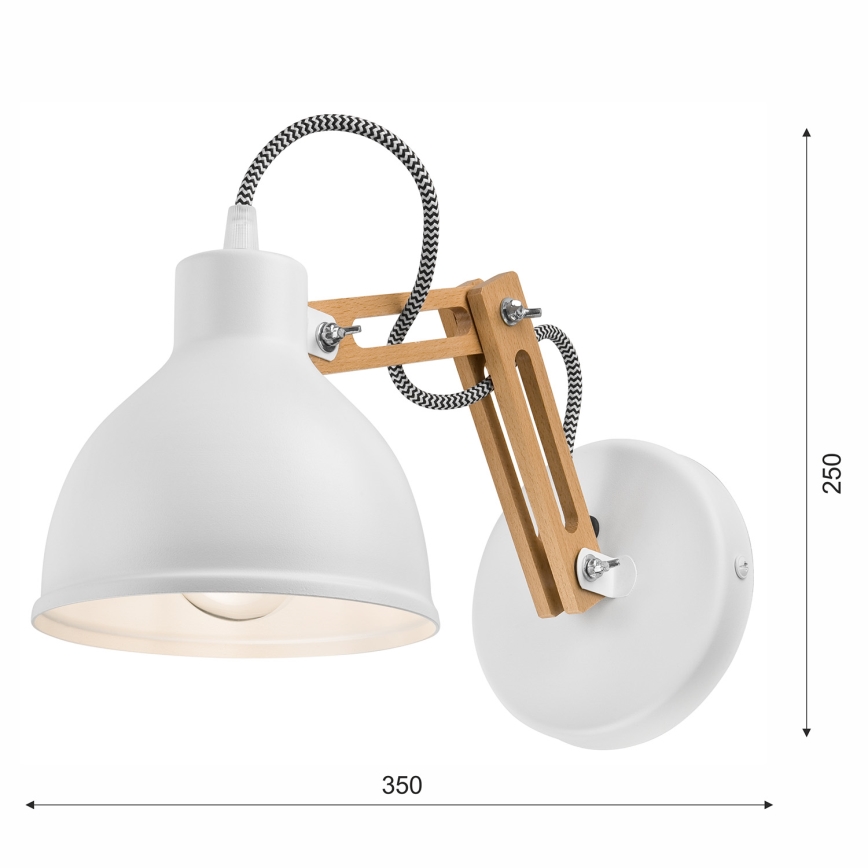 Nástěnné svítidlo MARCELLO 1xE27/60W/230V buk