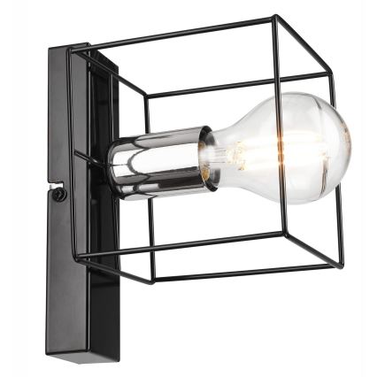 Nástěnné svítidlo MIKA 1xE27/60W/230V černá/lesklý chrom