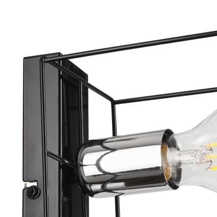 Nástěnné svítidlo MIKA 1xE27/60W/230V černá/lesklý chrom
