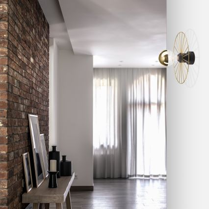 Nástěnné svítidlo MONTANA 1xE27/15W/230V pr. 30 cm zlatá