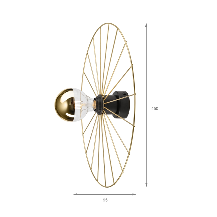 Nástěnné svítidlo MONTANA 1xE27/15W/230V pr. 45 cm zlatá