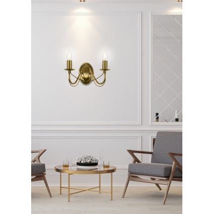 Nástěnné svítidlo MUZA 2xE14/40W/230V