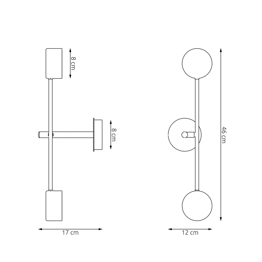 Nástěnné svítidlo NATSU 2xGX53/10W/230V béžová
