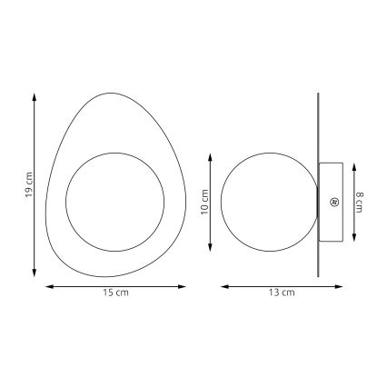 Nástěnné svítidlo OVO 1xG9/8W/230V černá