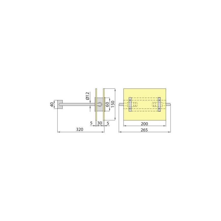 Nástěnné svítidlo PALIA R7s/100W/230V