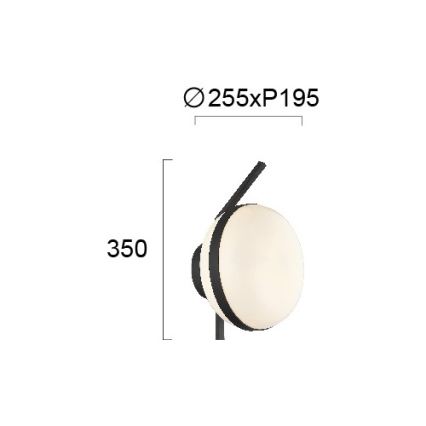 Nástěnné svítidlo PALMA 1xE27/40W/230V černá