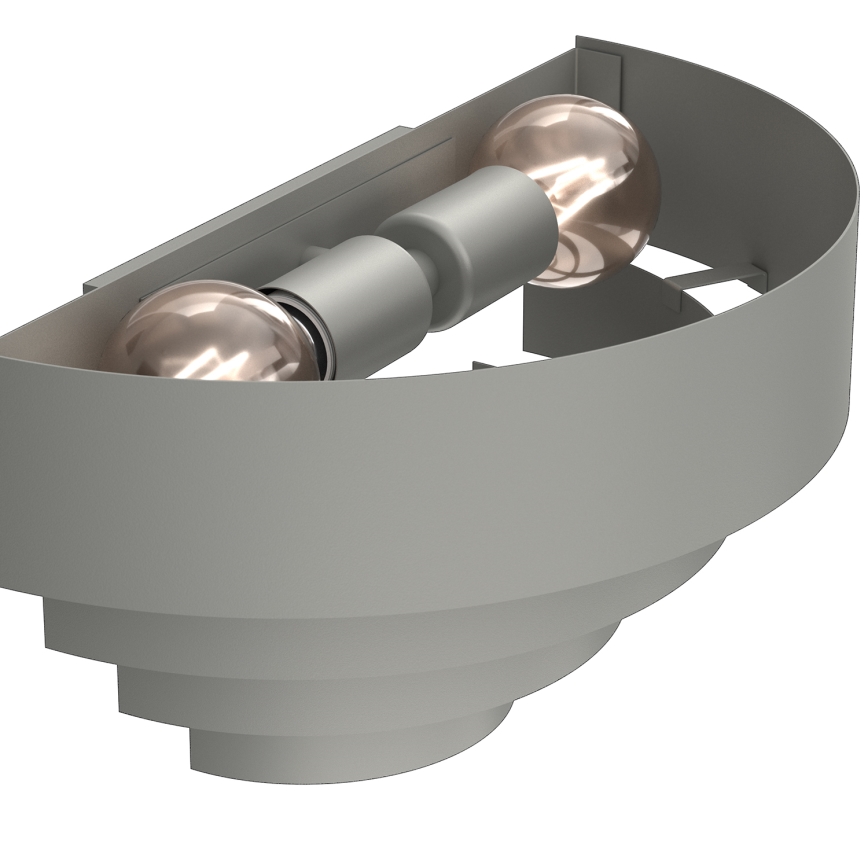 Nástěnné svítidlo RINGS 2xE27/15W/230V šedá