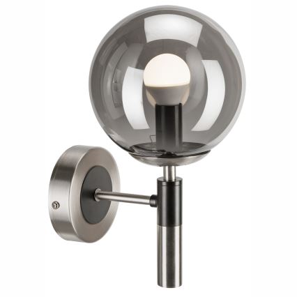 Nástěnné svítidlo ROLLO 1xE14/5W/230V matný chrom/kouřová