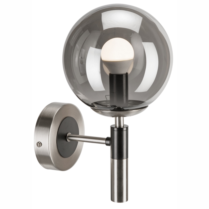 Nástěnné svítidlo ROLLO 1xE14/5W/230V matný chrom/kouřová