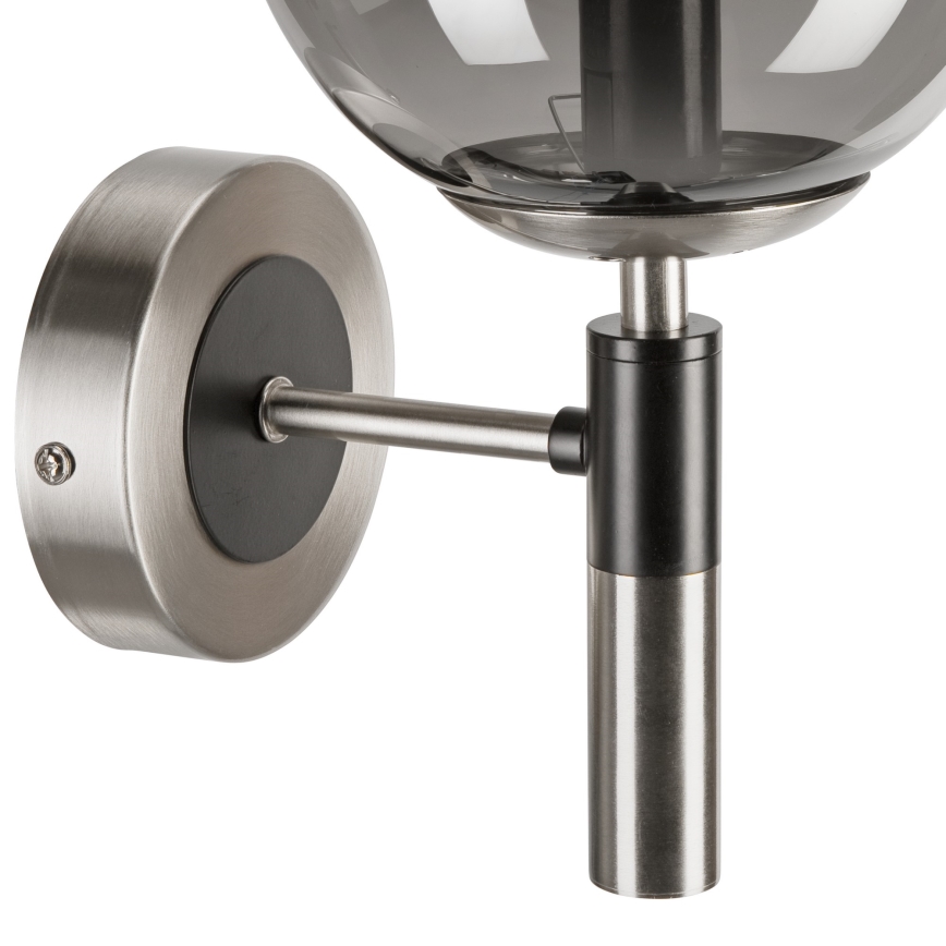 Nástěnné svítidlo ROLLO 1xE14/5W/230V matný chrom/kouřová