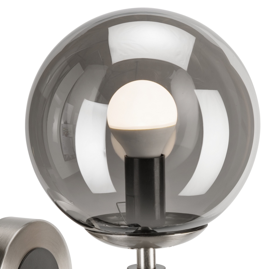 Nástěnné svítidlo ROLLO 1xE14/5W/230V matný chrom/kouřová