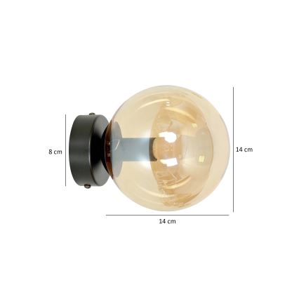 Nástěnné svítidlo ROSSI 1xE14/10W/230V černá/béžová