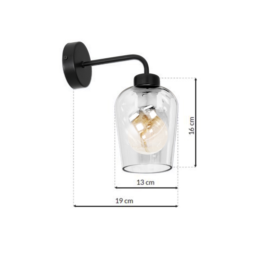 Nástěnné svítidlo SANTIAGO 1xE27/60W/230V čirá