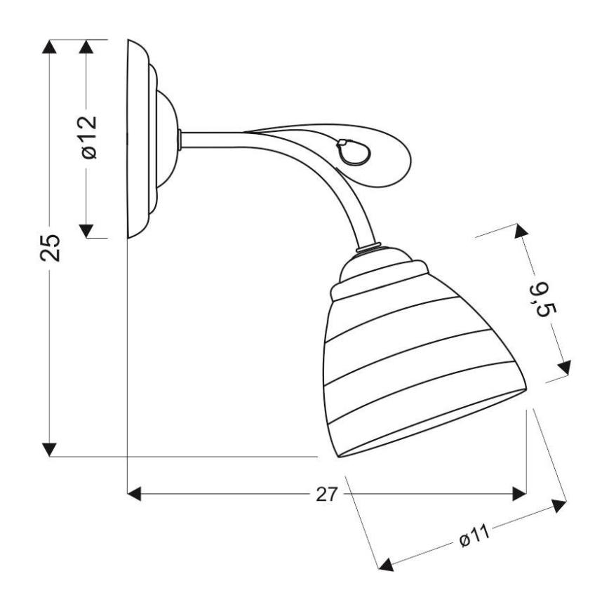 Nástěnné svítidlo SIMPLI 1xE27/40W/230V