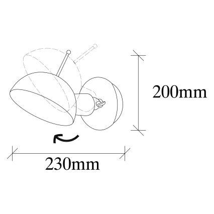 Nástěnné svítidlo SIVANI 1xE27/40W/230V modrá
