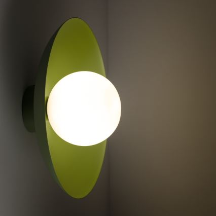 Nástěnné svítidlo SLATE 1xG9/8W/230V pr. 28 cm zelená