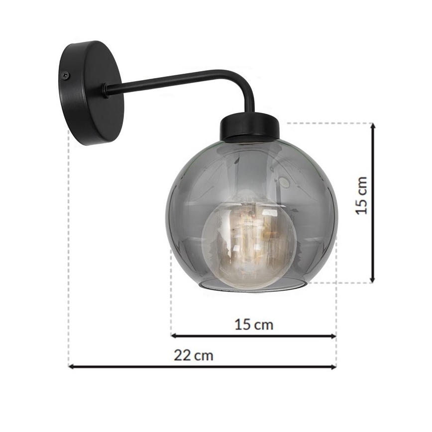 Nástěnné svítidlo SOFIA 1xE27/60W/230V černá