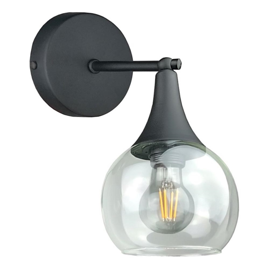 Nástěnné svítidlo STAR 1xE27/60W/230V černá/čirá