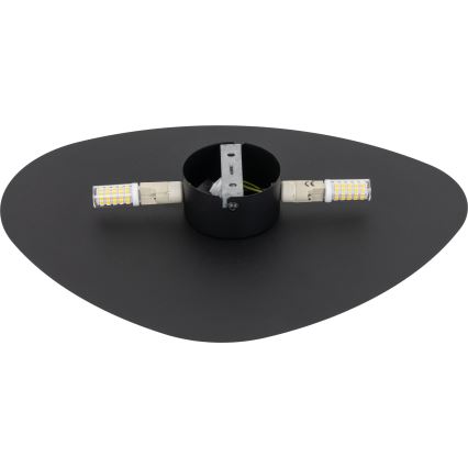 Nástěnné svítidlo STONE 2xG9/8W/230V 30x39 cm černá