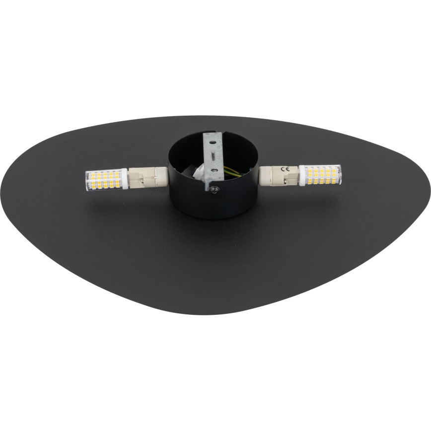 Nástěnné svítidlo STONE 2xG9/8W/230V 30x39 cm černá