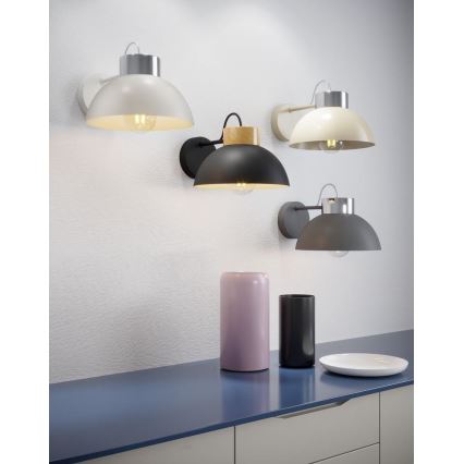 Nástěnné svítidlo TEDI 1xE27/60W/230V bílá/lesklý chrom