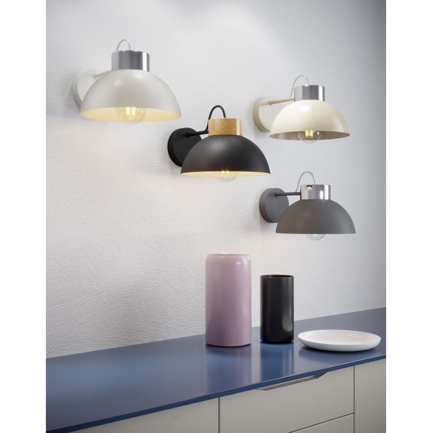 Nástěnné svítidlo TEDI 1xE27/60W/230V bílá/lesklý chrom