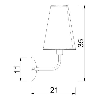 Nástěnné svítidlo TORTOLA 2xE14/15W/230V hnědá/krémová