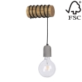 Nástěnné svítidlo TRABO 1xE27/25W/230V borovice – FSC certifikováno