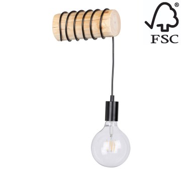 Nástěnné svítidlo TRABO 1xE27/60W/230V borovice – FSC certifikováno